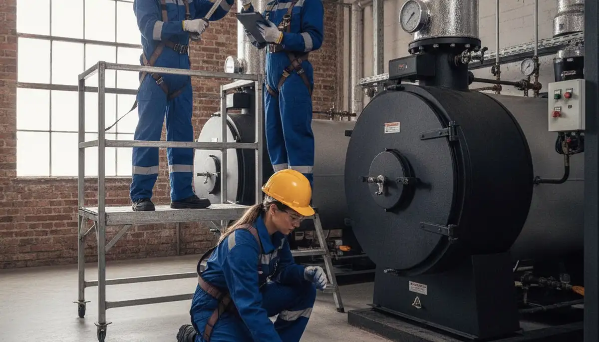 Boiler repair technician serving Jacksonville, FL homes on a plumbing service call