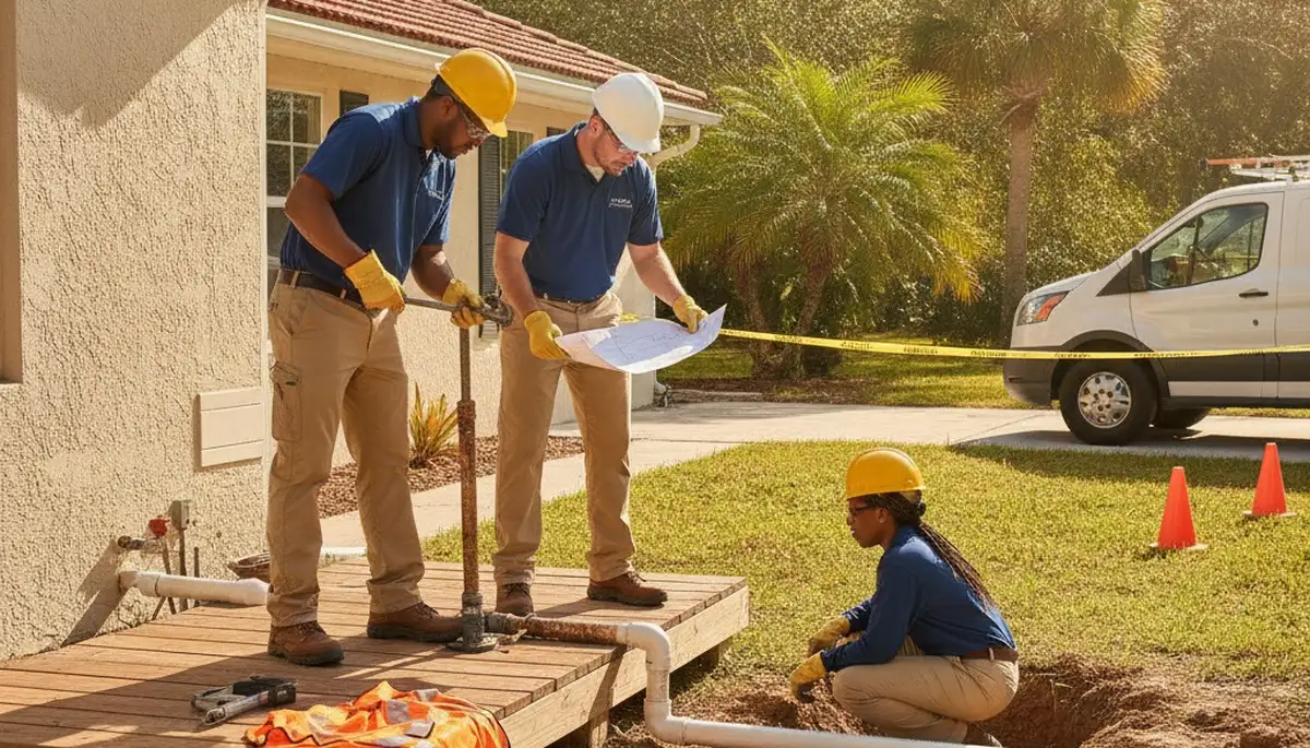 Jacksonville, FL plumber repairing a residential plumbing fixture for local service call