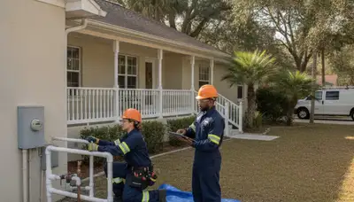 Jacksonville, FL plumber repairing a residential pipe for plumbing repair service