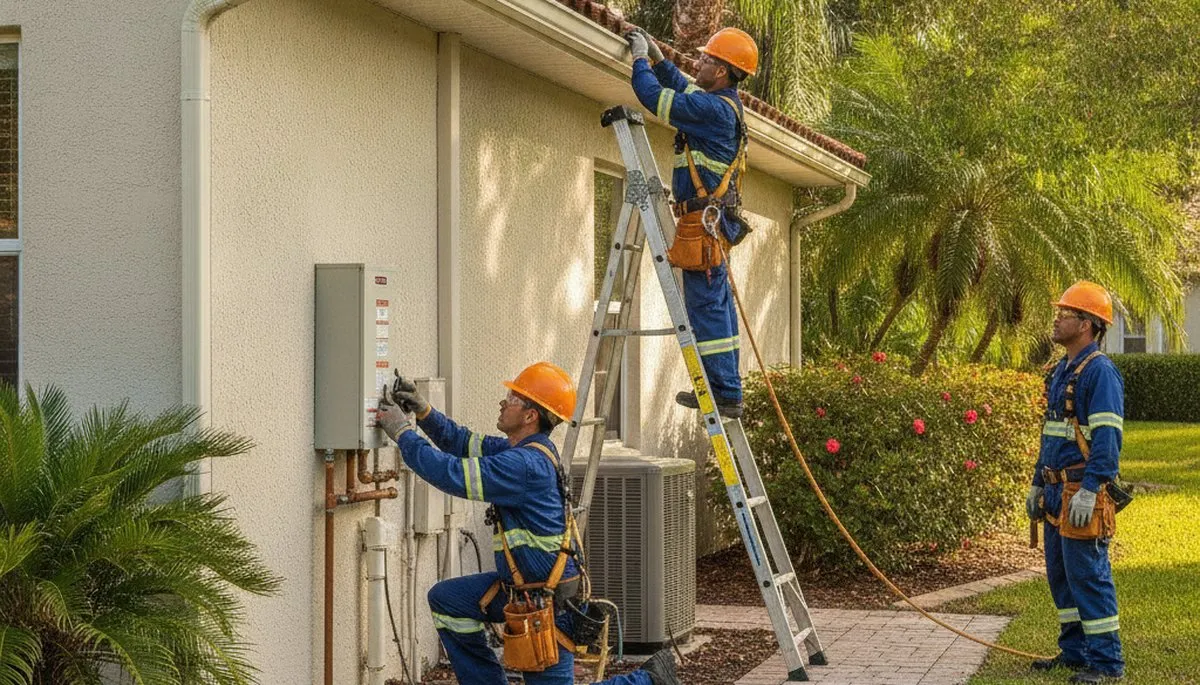 Jacksonville, FL plumber repairing a leak for a local plumbing service