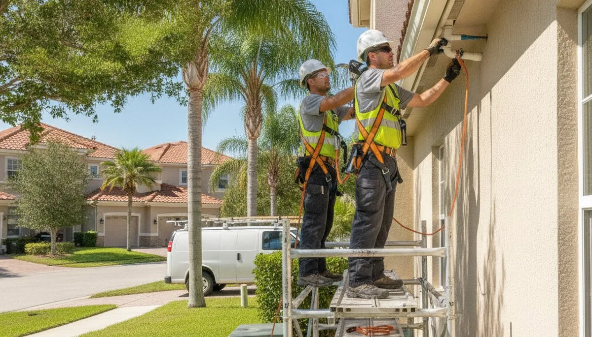 Jacksonville, FL plumber repairing a residential pipe leak for local plumbing service