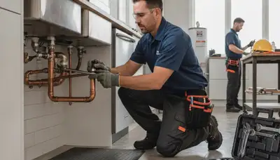 Jacksonville, FL plumber repairing a home pipe for leak and water damage prevention