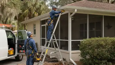 Jacksonville, FL plumber repairing a residential sink leak for plumbing service call