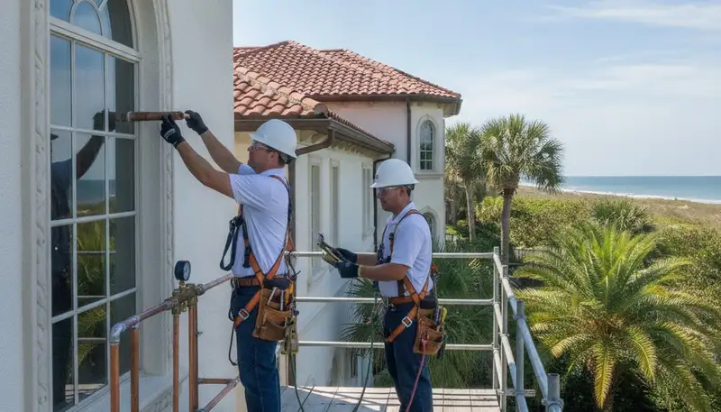 Jacksonville, FL plumbing repair service team fixing residential pipes for local homeowners