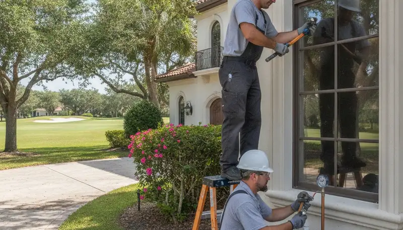 Jacksonville, FL plumber repairing a sink drain for residential plumbing service