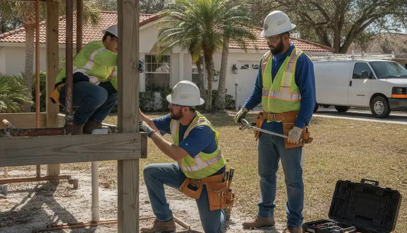 Jacksonville, FL plumber repairing a residential leak for plumbing repair service