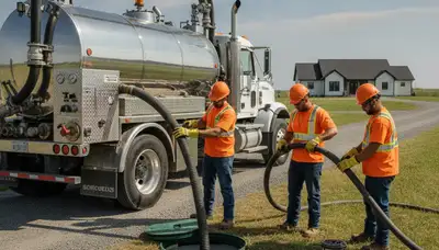 Septic pumping service truck for Jacksonville, FL homes and plumbing repairs