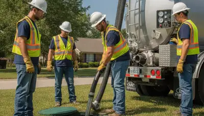 Jacksonville, FL septic pumping service truck for residential plumbing maintenance