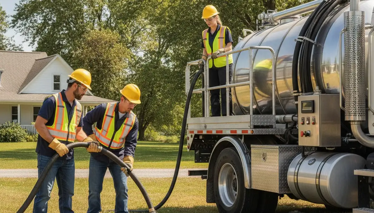 Septic pumping service truck for Jacksonville, FL homes