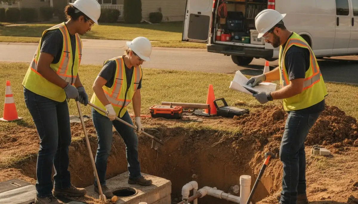 Septic repair service for Jacksonville, FL homes by On Call Plumbers during heavy rain season