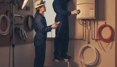 Jacksonville, FL plumber installing a tankless water heater for a home hot water upgrade